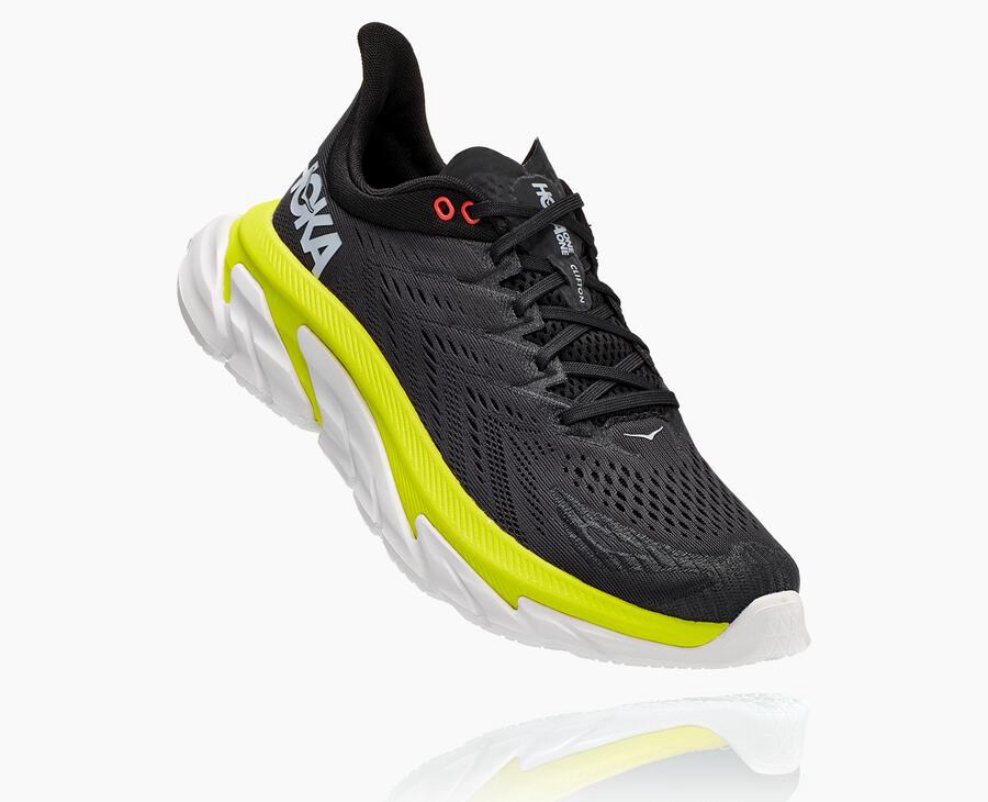 Hoka Australia One One Clifton Edge - Mens Running Shoes Black - GQVNA-7431